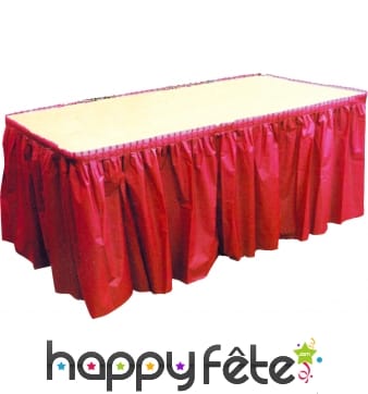 Jupe de table rouge