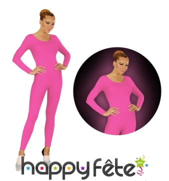 Justaucorps rose fluo pour femme