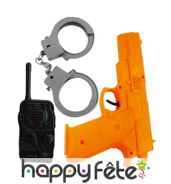 Kit accessoires de policier pour enfant