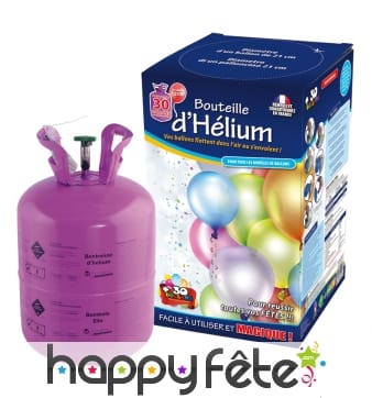 Kit bombonne d'helium de 0.25 m3 et 30 ballons