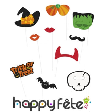 Kit de 10 photobooths sur le thème Halloween