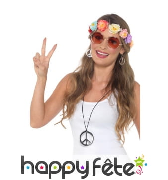 Kit d'accessoires hippie pour adulte