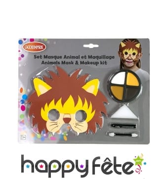 Kit de maquillage lion avec masque pour enfant