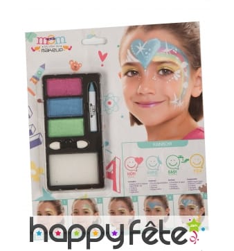 Kit maquillage princesse arc-en-ciel pour enfant