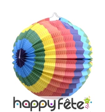 Lampion boule multicolore de 23cm