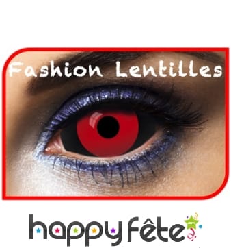 Lentilles bicolores rouges et noires