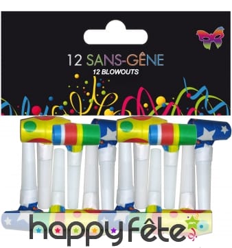 Lot de 12 sans gene colorés