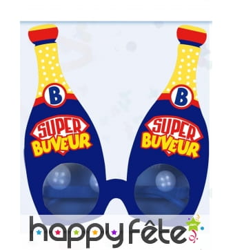 Lunettes de bouteilles de bulles Super Buveur