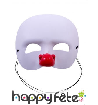 Loup de clown blanc pour enfant