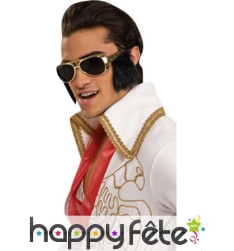 Lunettes Elvis avec rouflaquettes