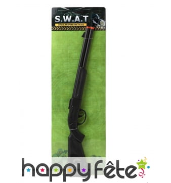 Long fusil SWAT noir en plastique