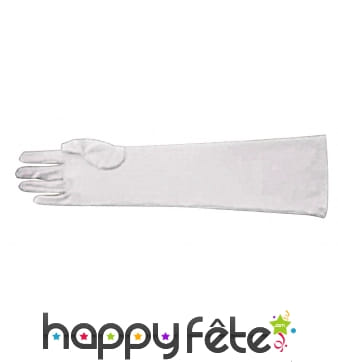 Longs gants blancs de 40 cm