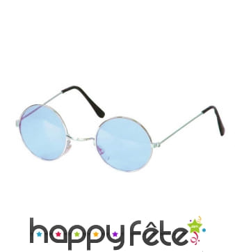 Lunettes hippies bleus. Protection uv