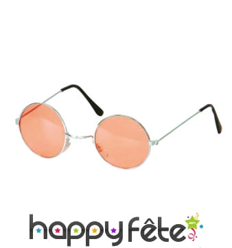 Lunettes hippies oranges et jaunes