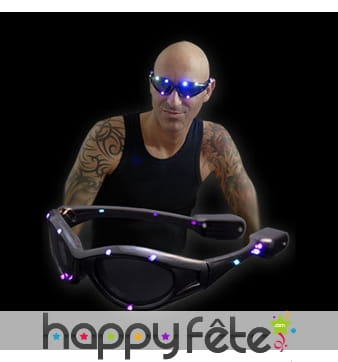 Lunettes noires avec monture led