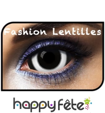 Lentilles noires contour blanc