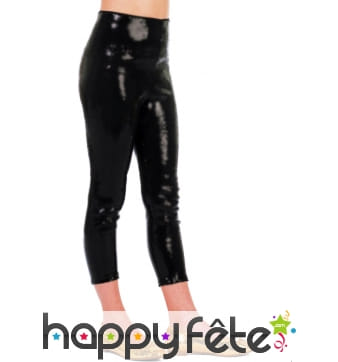 Leggings noir en satin