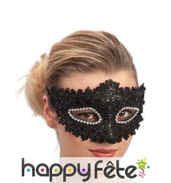 Loup noir en dentelle chic pour femme