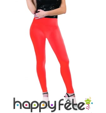 Legging orange fluo taille adulte