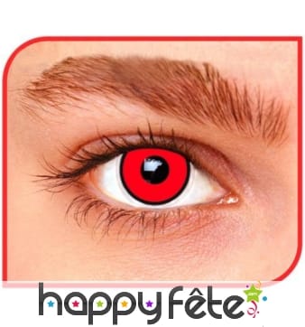 Lentilles rouges bord noir