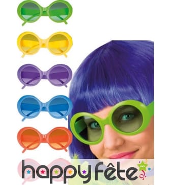 Lunettes rondes fluorescentes. uv400