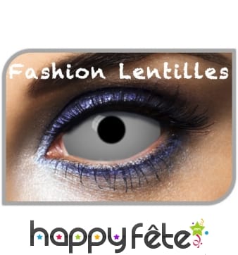 Lentilles sclera blanches