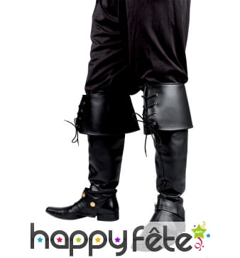 Luxueuses sur-bottes noires de pirate