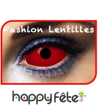 Lentilles sclera rouges