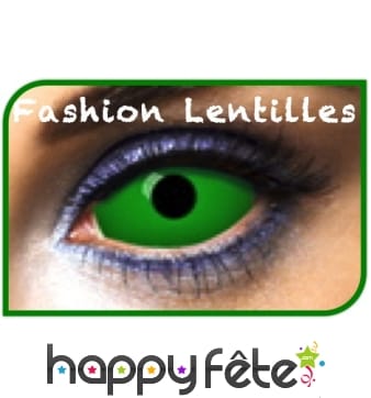 Lentilles sclera vertes