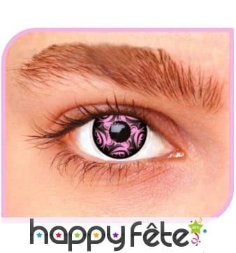 Lentilles tourbillons rose