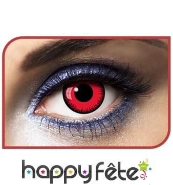 Lentilles yeux rouges contour noir