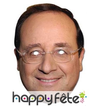 Masque carton de François Hollande