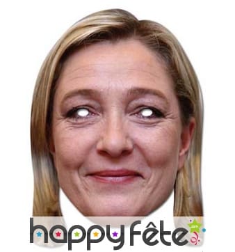 Masque carton de Marine le Pen