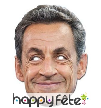 Masque carton de Nicolas Sarkozy