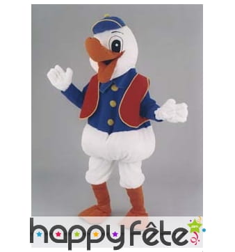 Mascotte canard habillé