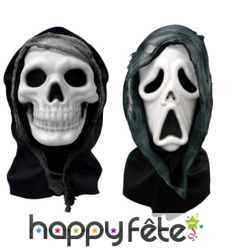 Masque cagoule squelette