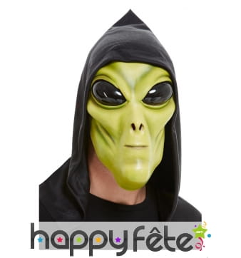 Masque d'alien vert pour adulte