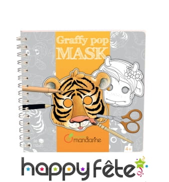 Masque d'animaux à peindre, graffy pop