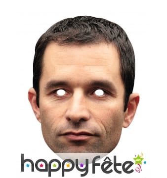 Masque de Benoît Hamon en carton plat