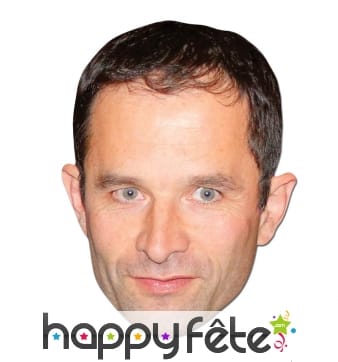 Masque de Benoit Hamon en carton