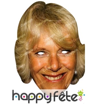 Masque de Camilla Parker Bowles en carton plat