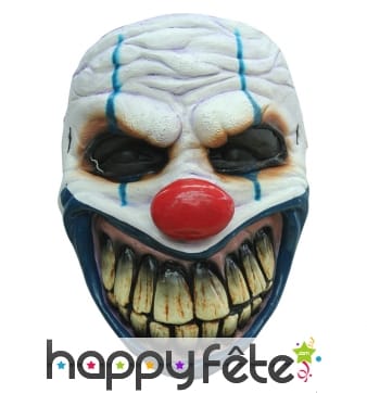 Masque de clown au sourire terrifiant