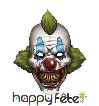 Masque de clown horrible en papier