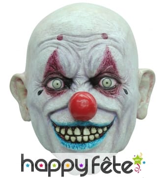 Masque de clown terrifiant chauve