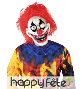 Masque de clown terrifiant yeux globuleux, adulte