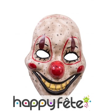 Masque de clown tueur avec bouche articulée