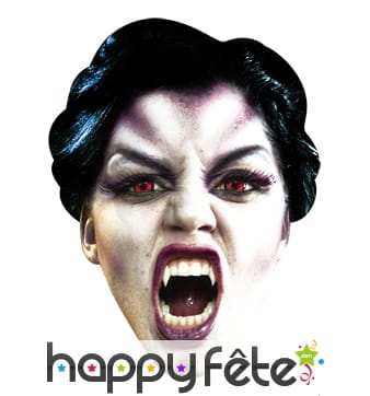 Masque de femme vampire en carton plat