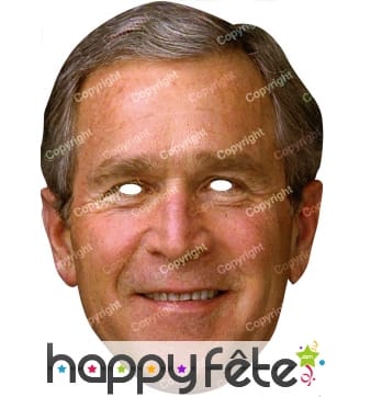 Masque de George Bush en carton