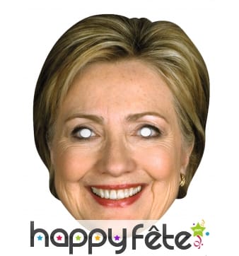 Masque de Hilary Clinton en carton