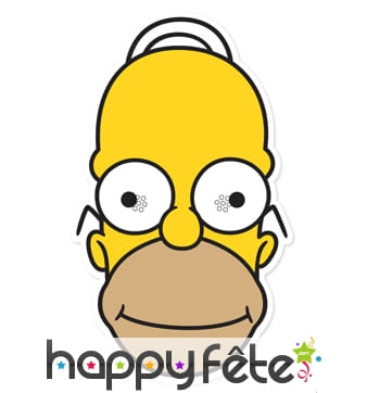 Masque de Homer Simpson en carton